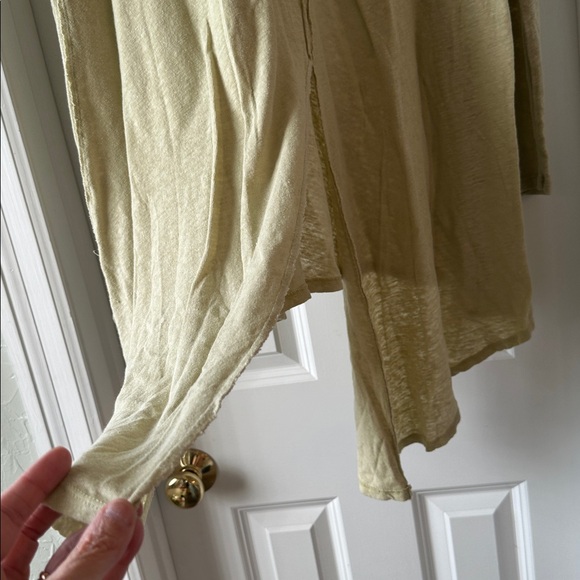 We The Free Cotton Linen Blend Tuxedo Top - Picture 3 of 6